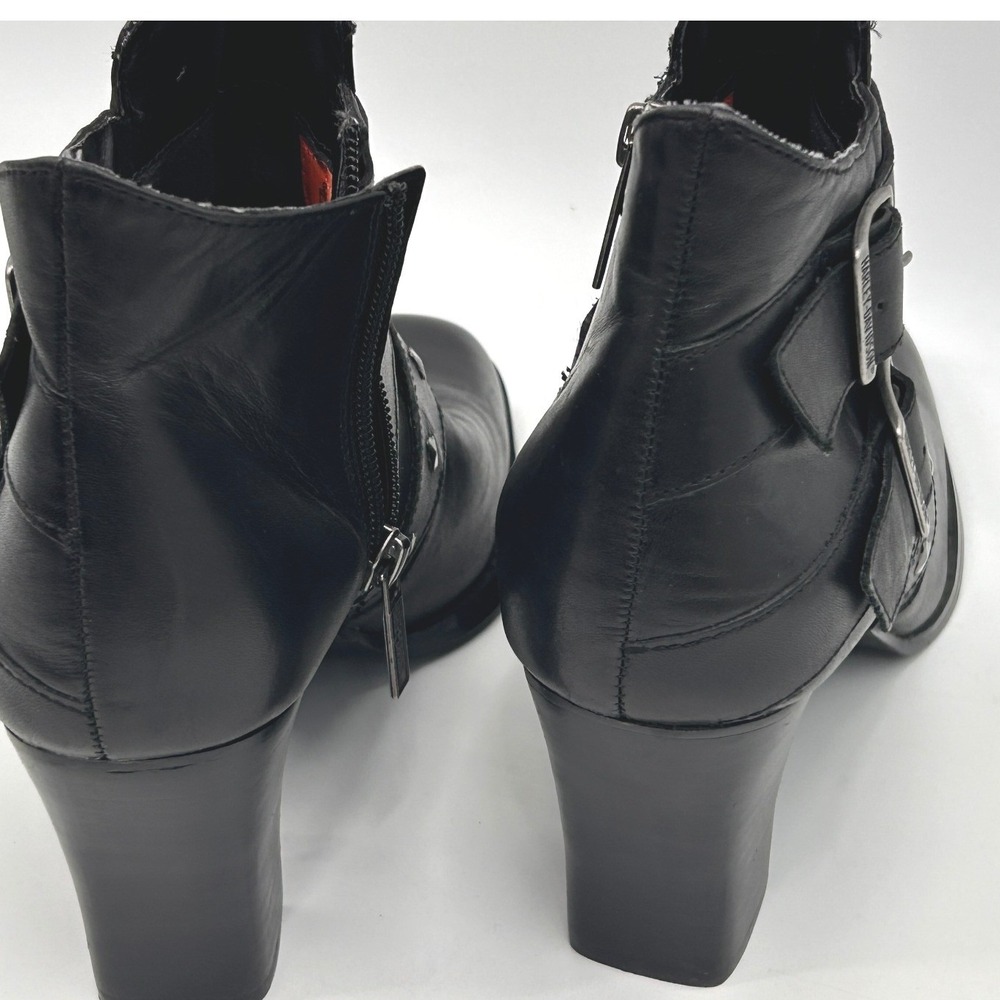 Harley-Davidson Womens Bridgit Shootie Black 4-Inch Boots Inside Zipper size 9.5 - Picture 10 of 13